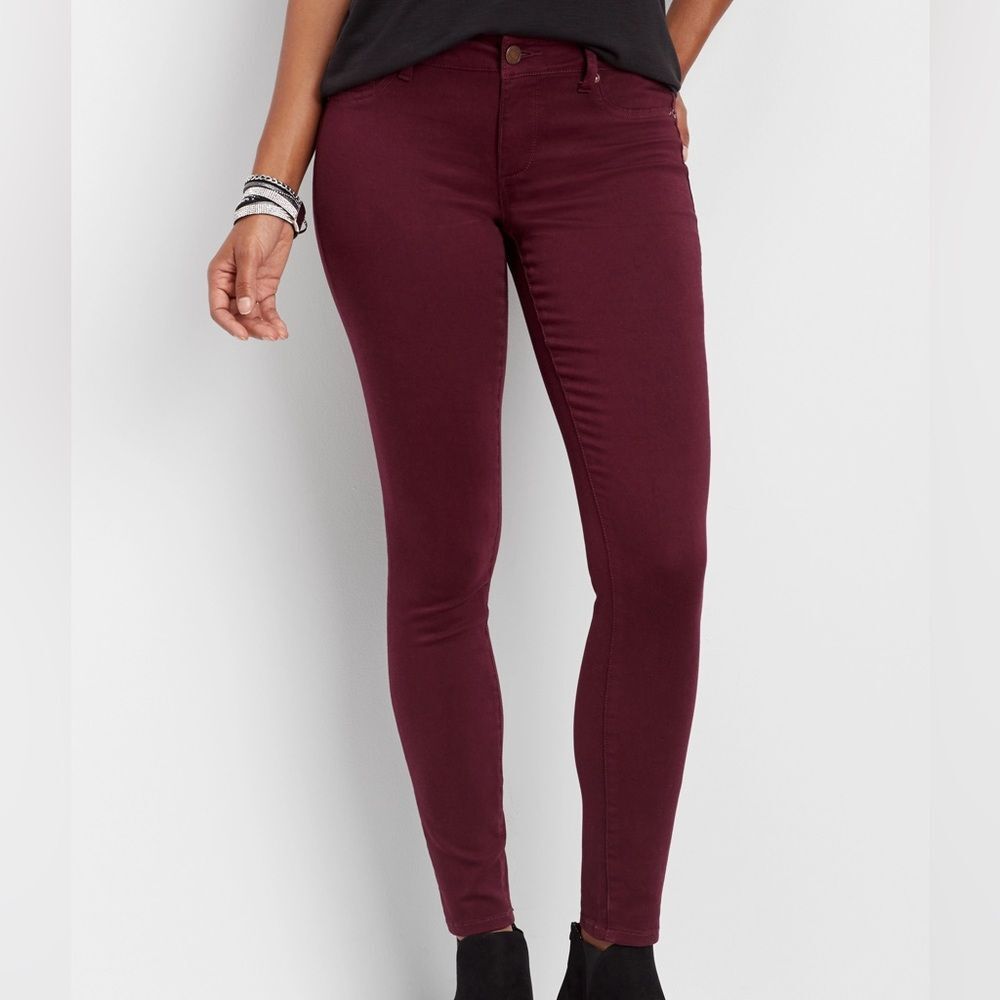 Maurices Burgundy Skinny Jeans Size 20W